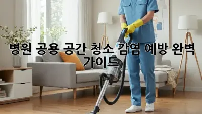 병원 공용 공간 청소: 감염 예방 완벽 가이드