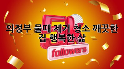 의정부 물때 제거 청소: 깨끗한 집, 행복한 삶