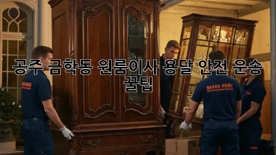 공주 금학동 원룸이사🚚 용달 안전 운송 꿀팁🍯